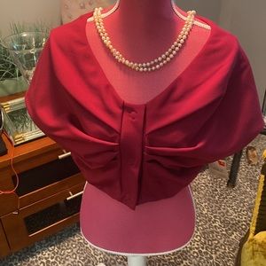Beautiful magenta shrug-like cropped top made in Italy.